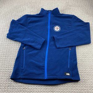Winnipeg Jets Fleece Sweater Men Large L Blue Full Zip NHL Hockey Sports Casual